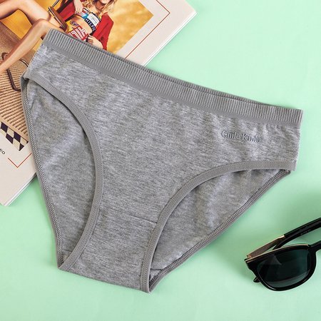 Dámské šedé bavlněné kalhotky - spodní prádlo