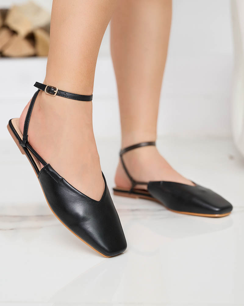 Sandály a'la balerína v černé barvě Talio- Boty