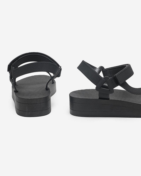 Černé dámské ploché sandály Ostoy-Footwear