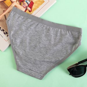 Dámské šedé bavlněné kalhotky - spodní prádlo