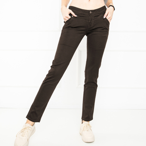 Hnědé dámské džíny - oblečení