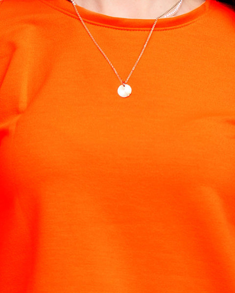 Neonově oranžová dámská bavlněná sportovní souprava - oblečení