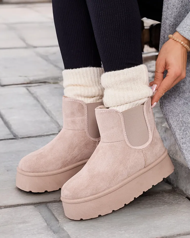 Royalfashion Dámské krátké boty Nomas a'la snow boots