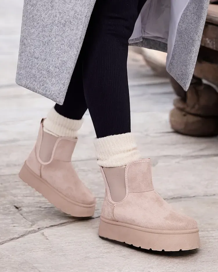 Royalfashion Dámské krátké boty Nomas a'la snow boots