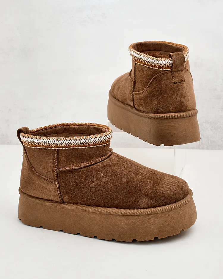 Royalfashion Dámské krátké boty a'la snow boots Xoalla