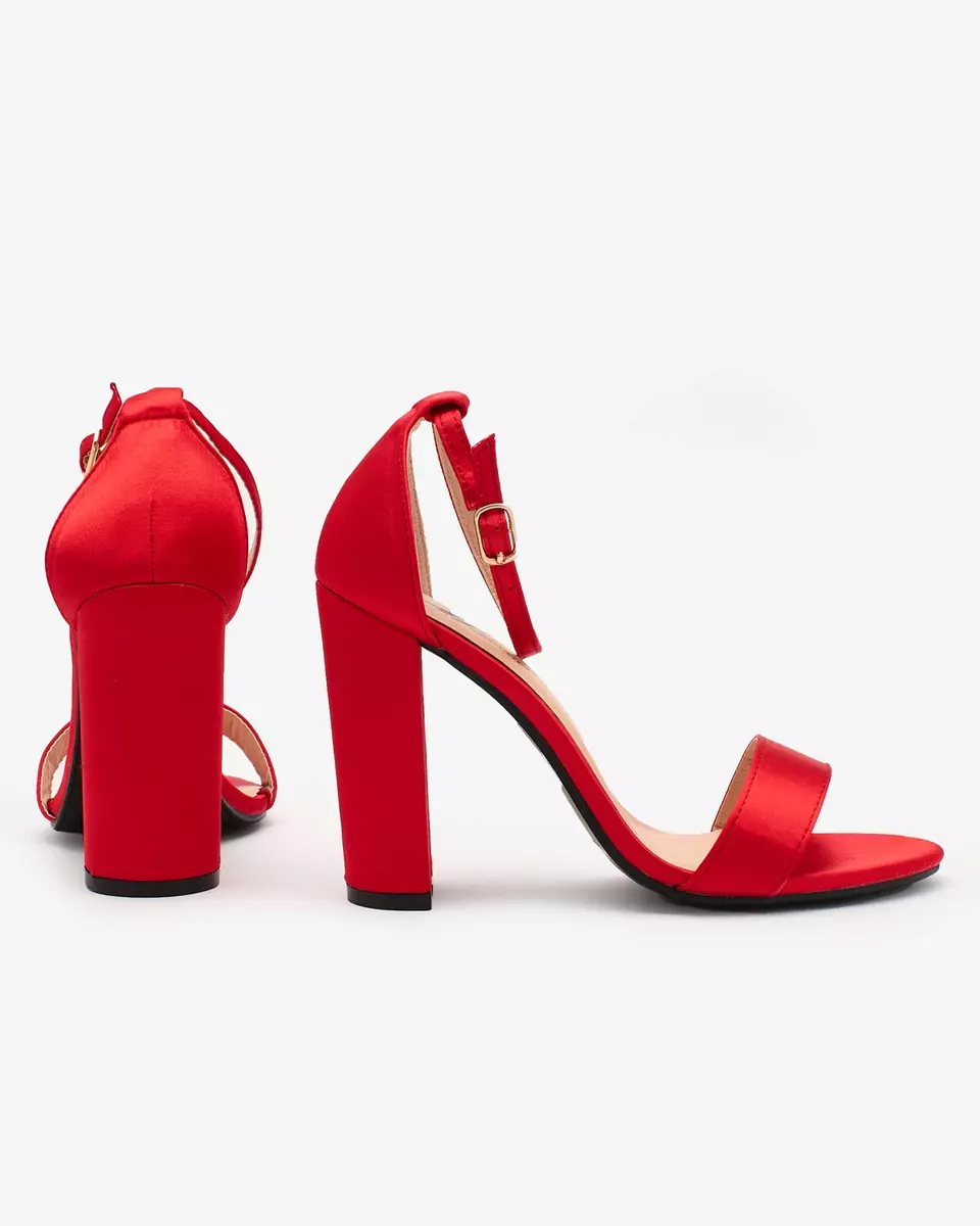 Royalfashion Dámské sandály s vysokým opatkem v červené barvě Umella