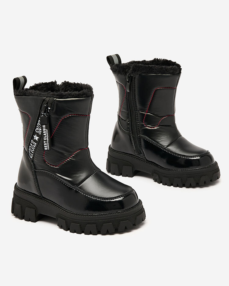 Royalfashion Dětská obuv a'la snow boots in black Sorroda