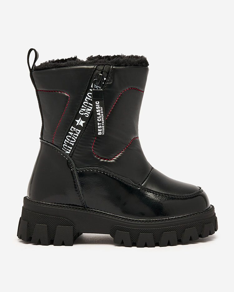 Royalfashion Dětská obuv a'la snow boots in black Sorroda