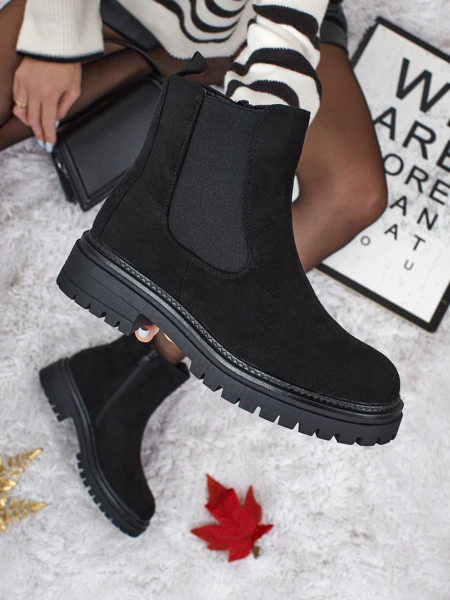 Dámské kotníkové boty ve stylu Chelsea z eko-semiše Zarelle