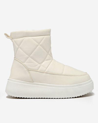 Royalfashion Bílé dámské boty a'la snow boots Kacecica