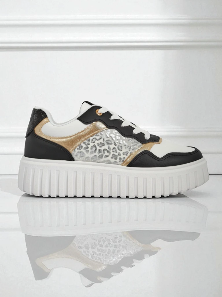 Dámské tenisky Royalfashion Callista platforma černé eko kůže velikost 40