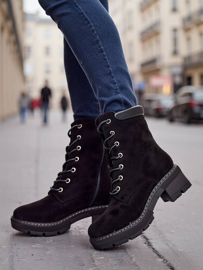 Royalfashion Dámské šněrovací kotníkové boty Esio