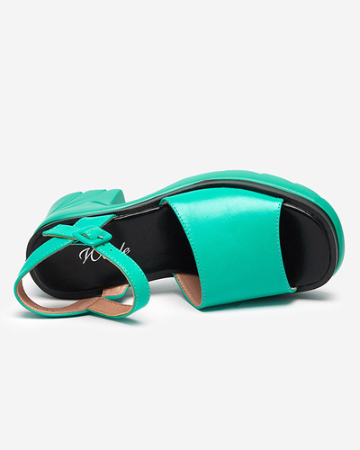 Zelené dámské sandály na sloupku Cirota - Obuv