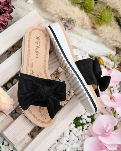 Royalfashion Dámské žabky s mašlí Erinner