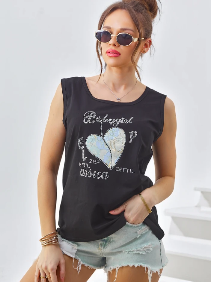 Royalfashion Dámský bavlněný top srdce