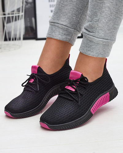 Černá dámská sportovní obuv s fuchsiovými vsadkami Keteti - Obuv
