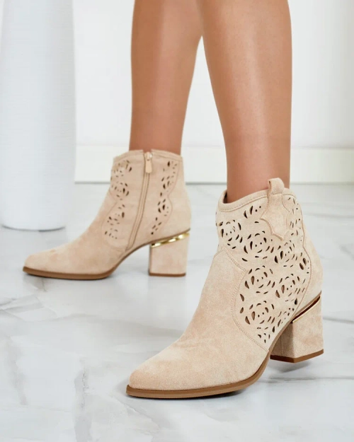 Royalfashion Ажурні черевики на низькій шпильці Womir