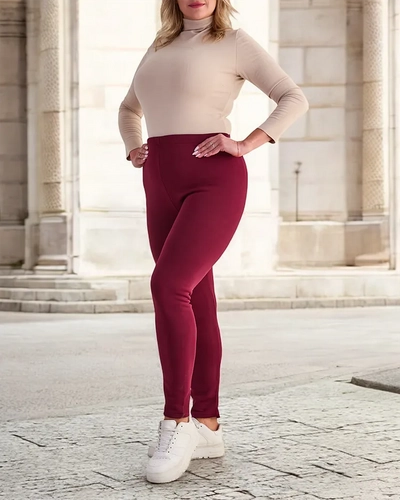 Royalfashion Dámské zateplené tregínové kalhoty PLUS SIZE