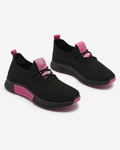 Černá dámská sportovní obuv s fuchsiovými vsadkami Keteti - Obuv