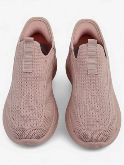 Dámské tenisky Apollo Rosa – růžové boty slip-on z tkaniny na ploché podrážce