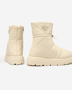 Royalfashion Cream dámské boty a'la snow boots Oterika