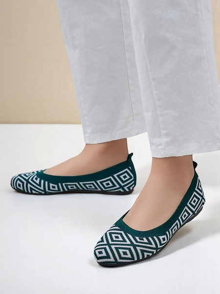 Royalfashion Fabric Dámské baleríny s geometrickým potiskem Metrika