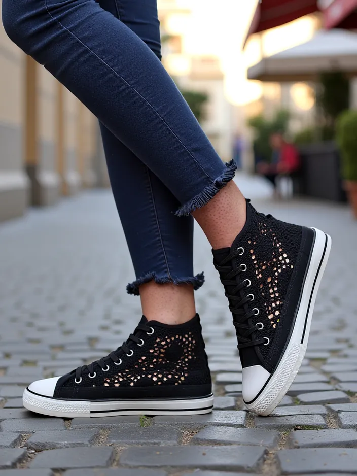 Royalfashion dámské perforované tenisky Limme