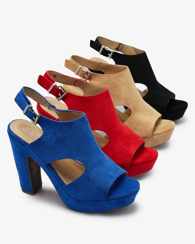 Světle hnědé dámské sandály na podpatku Lamiess - Obuv