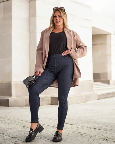 Royalfashion Dámské tregíny PLUS SIZE Kalhoty