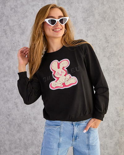 Жіночий бавовняний світшот з тонким принтом Royalfashion