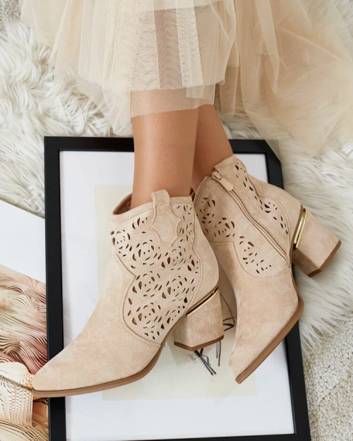 Royalfashion Ажурні черевики на низькій шпильці Womir