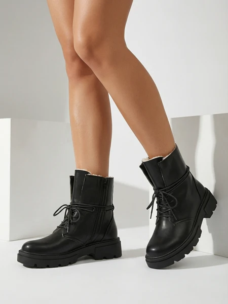 Dámské Boty Luna Černé Kožené Elegantní na Zimu