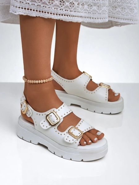 Royalfashion Dámské sandály na silnější podrážce s džety Rocky Chic