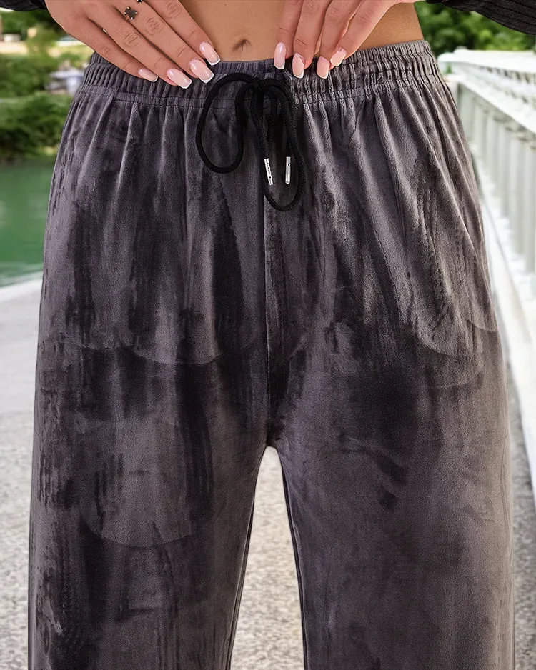 Royalfashion Dámské tepláky a'la velur