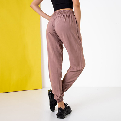 Hnědé dámské haremové kalhoty - Oblečení