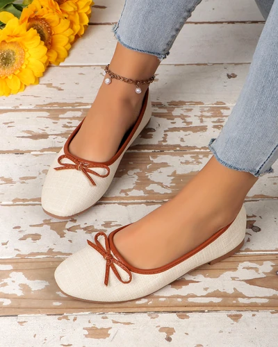 Royalfashion Dámské baleríny s glitry a mašlí Aramie