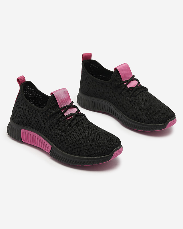 Černá dámská sportovní obuv s fuchsiovými vsadkami Keteti - Obuv
