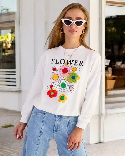 Royalfashion Dámská bavlněná mikina s tenkým potiskem