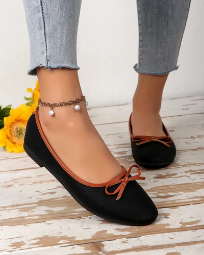 Royalfashion Dámské baleríny s glitry a mašlí Aramie