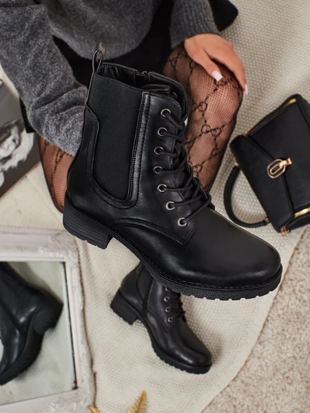 Eko kožené šněrovací dámské boty Oslynne