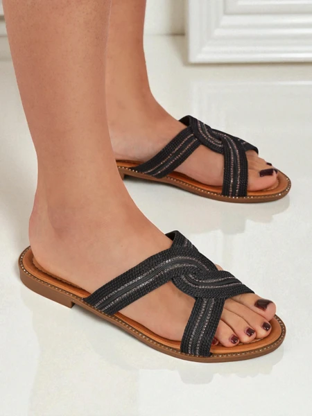 Royalfashion Dámské pantofle pletené Woven Breeze