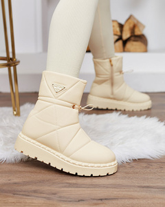 Royalfashion Cream dámské boty a'la snow boots Oterika