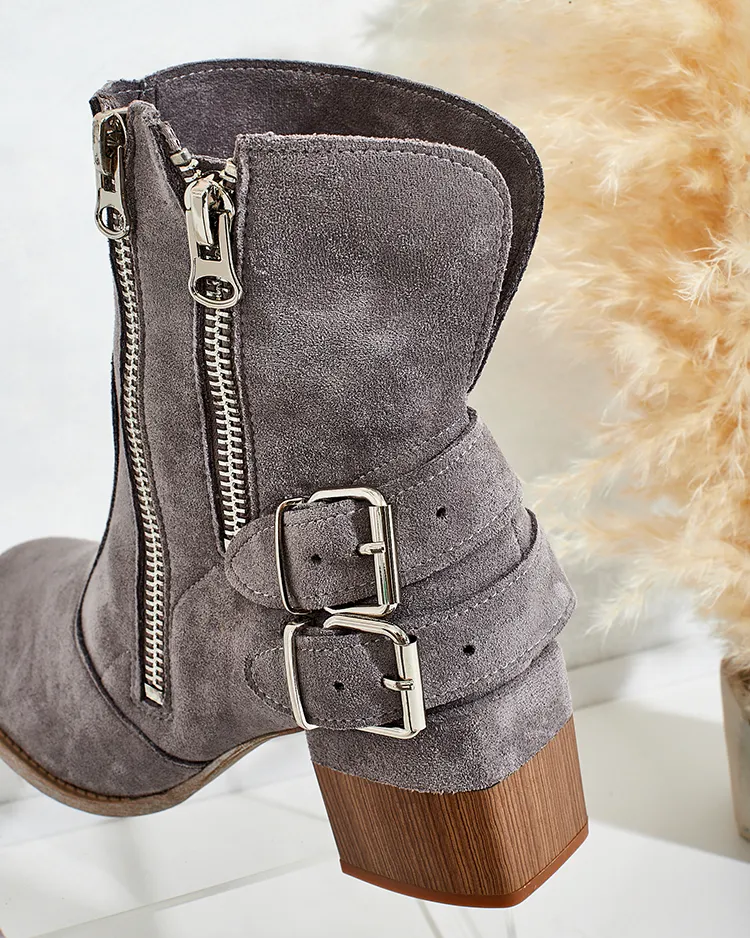 Royalfashion Zdobené boty na podpatku Zerta