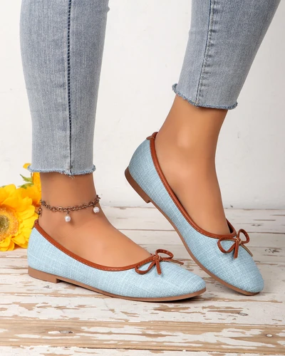 Royalfashion Dámské baleríny s glitry a mašlí Aramie