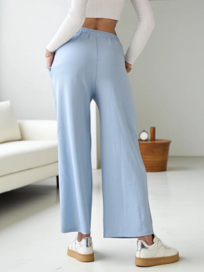 Royalfashion Жіночі широкі спортивні штани з віскози з цирконієм