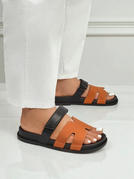 Royalfashion Dámské nazouvací sandály z eko kůže FlexiComfi