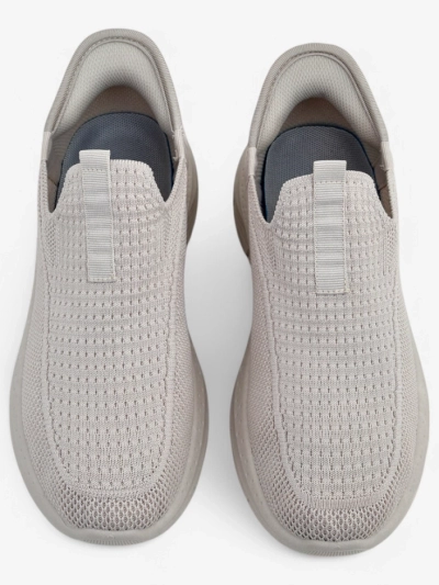 Aurelia Comfort Béžové Nazouvací Dámské Boty z Tkaniny Na Plochém Podpatku