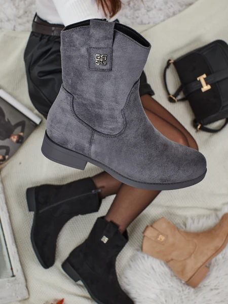 Dámské kotníkové boty z eko-semiše Kelmoria