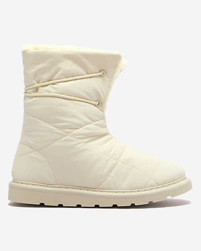 Béžové dámské boty a'la snow boots Amirfu- Obuv