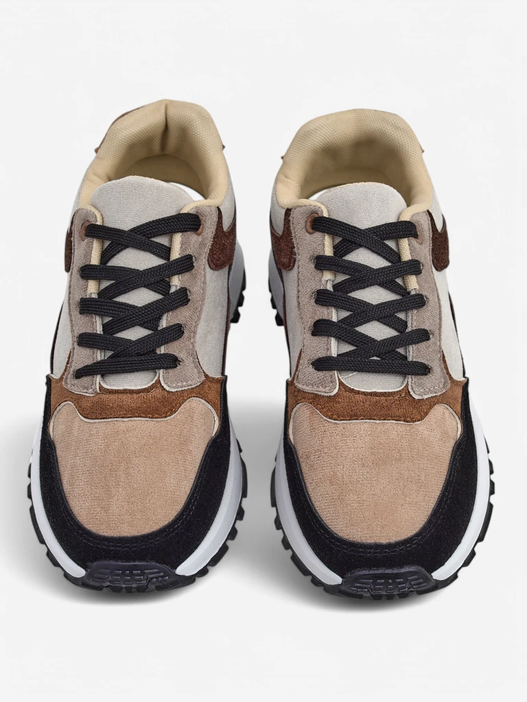 Royalfashion Dámské sportovní tenisky z eko semiše Abo